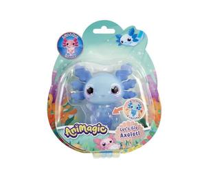 Goliath Animagic Let's Glo Axolotl Floating Fish Glow in Water Random Assortment between Pink and Blue, Large, Azure, 9503004990
