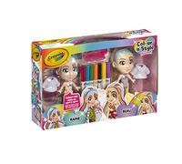 Goliath Crayola Colour N Style 919200.006 Rainbow Twins Customisable Dolls from 3 Years and Up White