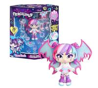 Goliath Fiercelings Neon Bash Deluxe Keychain | Style Their Wings & Collect Them All! Customizable Doll with 20 Earrings & Magic Piercing Tool Included | Gifts for Kids Ages 6+