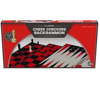 Goliath Games: Classic Chess, Checkers & Backgammon Triple Pack | Traditional Board Games for Kids and Adults | For 2 Players Ages 6+