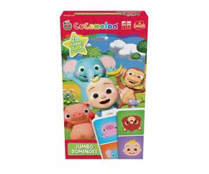 Goliath Games Cocomelon - Jumbo Dominoes | 28 Jumbo Double-Sided Dominoes with Easy to Read Numbers and Cocomelon Characters | For 2-4 Players | Ages 3+