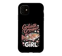 Goliath Grouper Girl Grouper Fishing Angler Case for iPhone 11