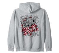 Goliath Grouper Reef Heavy Tackle Depth 150FT Zip Hoodie
