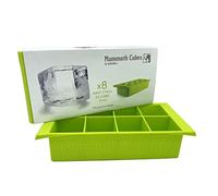 Goliath Ice Mammoth Cubes, Giant Ice Cube Tray, Creates 8 XL 2 Inch Ice Cubes, Longer Lasting, Novelty Drinking Presents (Green)