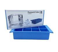 Goliath Ice Mammoth Cubes, Giant Ice Cube Tray, Creates 8 XL 2 Inch Ice Cubes, Longer Lasting, Novelty Drinking Presents (Blue)