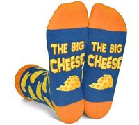 GOLIN Funny Cheese Gifts Unisex Novelty Cheese Crew Socks Food Gifts for Cheese Lover, Cheese, Medium