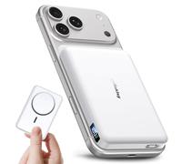 golioklsy for Magsafe Portable Charger, 10000mAh Power Bank with Type-C 20W PD Fast Charging, LED Display for Magsafe Battery Pack, Wireless Portable Charger for iPhone 17/16/15/14 All Series, White