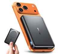 golioklsy Portable Charger, 10000mAh Power Bank with Type-C 20W PD Fast Charging, LED Display for Magsafe Battery Pack, Wireless Portable Charger for iPhone 16/15/14/13/12 All Series, Black