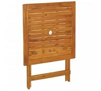 Goliraya Folding Garden Outdoor Dining Table Patio Bistro Table Side Tea Table Garden Patio Backyard Furniture 70x70x75 cm Solid Acacia Wood