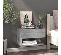 Goliraya Wall Bedside Cabinet Floating Nightstand Wall Mounted Bedside Table Hanging Drawer Cabinet for Bedroom Living Room Grey Sonoma Engineered Wood