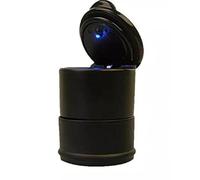 Goliton® LED Portable Car Truck Auto Office Cigarette Ashtray Holder Cup - Black
