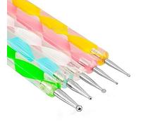 Goliton Nail dotting pen marbleizing tool nail polish paint manicure dot nail art set Nail Art Design Nail Painting Dotting Detailing Pen (5PCS)