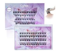 Gollee Self Adhesive Eyelashes 10-16mm | No Glue Needed, Pre-Glued Lashes | 48 Tufts Delicate Natural Look | Reusable, Beginner Friendly, No Residue