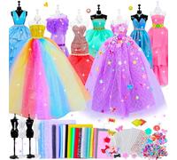 GOLMUD 1000+ Fashion Designer Kit for Girls, Sewing Kit with 4 Mannequins, DIY Art & Craft Activity for Kids, Girl Toys for Age 3 4 5 6 7 8 9 10 11 12+ Year Old Gifts