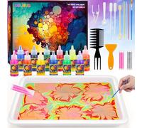 GOLMUD Water Marbling Paint Kit for Kids, Art and Craft Kits for Girls and Boys,Paint Craft Kits Creative Toys Birthday Gift for Kids 6 7 8 9 10 11 12 Year Old