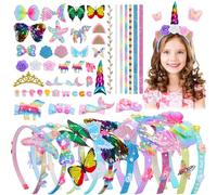 GOLMUD Headband Making Kit for Girls,Best Gifts for 6+ Year Old Girls DIY Hair Accessories for Girls Art and Craft Kits for Kids Make Your Own Fashion Headband for 6 7 8 9 10-12+ Year Old Girls