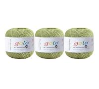 golo 3 Balls Crochet Thread Size 20 Embroidery Thread Crochet Yarn for Hand 203