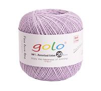 golo Crochet Thread Size 20 for Hand Knitting Crochet Yarn for Hand Knitting (Lavender)8-672