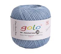 golo Crochet Thread Size 20 for Hand Knitting Crochet Yarn for Hand Knitting (Light Sky biue) 8-800