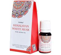Goloka Aroma Oil Himalayan White Musk 10ml - Relaxation Gifts for Women - Natural Essential Oils for Humidifier - for Massage Therapy - Self Care Products