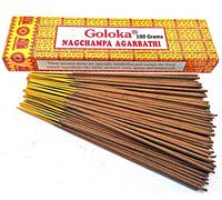 GOLOKA Nag Champa Incense Sticks Finest Masala 100 Gram (75-85 Sticks)
