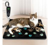 GOLOPET Cat Heating Pad 45 × 45cm, Intelligent Constant Temperature Switch (35-55 ℃) With Automatic Closing Cat Heat Pad, MET&UL Safety Certified Electric Pet Heated Bed Mat, Soft Cloth Cover