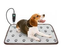 GOLOPET Dog Heat Pad 48 x72 cm, Safe ElectricPet Heating Mat with Adiustable Timer &Temperature,MET Certification，Waterproof Heated Dog Bed, Ideal for Whelping/Puppy/Dogs and Cats