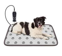 GOLOPET Dog Heating Pad 32x20in Waterproof Pet Heating Pad for Dogs Smart Thermostat Switch, Whelping Supplies Heated Dog Bed,Adding Wire Rope Wires Puppy Heating Pad Mat-Paw Print