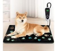 GOLOPET Pet Heating Pad 48x72cm, MET&UL Certified Cat Heating Pad, Intelligent Constant Temperature Switch (35-55 ℃) And Auto-Off Heated Dog Bed, Anti Bite And Waterproof, Machine Washable Cloth Cover