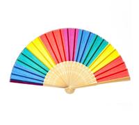 GOLOVENLD Wedding Hand Fans Festival Rainbow Hand Fans Festival Decoration for Partys Favor for Cosplay Festival Dancing Fan