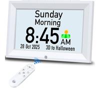 GOLOZA Dementia Clock, Day Date Digital Clock with 7'' Large Clear Digital Display, Voice Chime, Auto DST, Auto Dimmable, Alarms & Medicine & Birthday & Holiday Reminders Clocks for Seniors Elderly