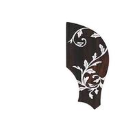 Golpeador De Guitarra Acústica Ukulele Rosewood Inlay Real White ShellColor Shell Pickguard With Double Sided Animal Flower Pattern(1)