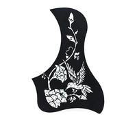 Golpeador De Guitarra Folk 10Pcs Black Laser Pattern Acoustic Guitar Pickguard Pick Guard Sticker Comma Style Multi Pattern Available(8)