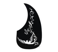 Golpeador De Guitarra Folk 10Pcs Black Laser Pattern Acoustic Guitar Pickguard Pick Guard Sticker Comma Style Multi Pattern Available(1)