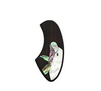 Golpeador De Guitarra Ukulele Rosewood Inlay Real White ShellColor Shell Pickguard With Double Sided Animal Flower Pattern(7)