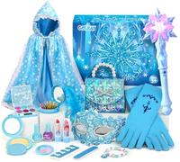 Golray Toys for Girl Gift Kids Makeup Kit & Princess Dress Up Set, Purse & Cape & Real Make up & Nail Polish & Wand, Birthday Gift Toys for Little Girls Toddlers Age 3 4 5 6 7 8 Year Old
