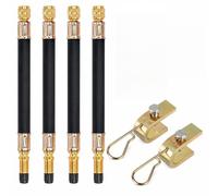 GOLRISEN 4 Pack Valve Extension 19cm/7.5inch Length with 2 Clamps Tire/Tyre Valve Extenders Adapter for Heavy Vehicle Tire Wheel like Camper,Truck,Bus,Rv Car,Trailer