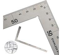 GOLRISEN Square Ruler,Stainless Steel Framing Square Right Angle Ruler,L Shape Double-Sided Measuring Layout Tool with Transparent bag for Carpenter,Engineer,DIYER,Craftsmen,Roofer