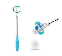 GOLTERS Telescoping Golf Ball Retriever for Water and Bush Retractable Telescopic Shaft with Automatic locking Pick Up Scoop 78 Inches Gift for Men Women Golfer (Blue)