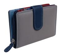 Golunski Graffiti 3 Section Compact Leather Purse Wallet - 9 x 13 x 2.5 cms - Sky, M