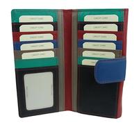 Golunski Ladies Leather Large Tabbed Multi-Section Purse/Wallet Colourful