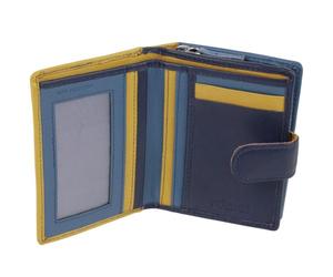 Golunski Leather Ladies Compact Purse/Wallet RFID Protected - Arizona Multi