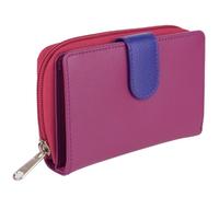 Golunski Leather Ladies Zip-Around Medium Purse/Wallet - Purple Multi