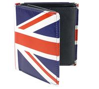 Golunski Leather Mens Union Jack RFID Wallet with Change Section Gift Box