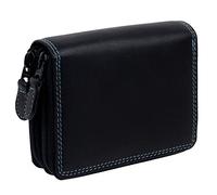 Golunski Leather Unisex Credit Card Concertina Purse, Black Tropical