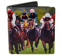 Golunski Mens Leather Tri-Fold Horse Racing Wallet by Retro Gift Box Grand National