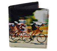 Golunski Mens Tri-fold LEATHER WALLET by Retro CYCLING Tour De France Gift Box Change Pocket