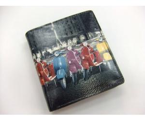 Golunski Retro Genuine Leather Tri-Fold Mens/Gents Wallet Scooter/Mod Design