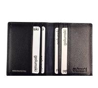 Golunski RFID Protection Real Leather Slim 16 Store Card Holder 889 for Men & Women (Navy)