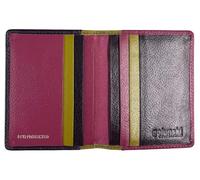Golunski RFID Protection Real Leather Slim 16 Store Card Holder 889 for Men & Women (Navy, Green & Dark Pink)